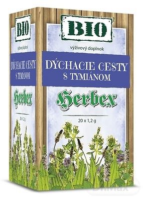 HERBEX BIO DÝCHACIE CESTY s tymiánom bylinná zmes čaj 20 x 1,2 g