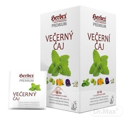 HERBEX Premium VEČERNÝ čaj bylinná zmes čaj 20 x 1,5 g