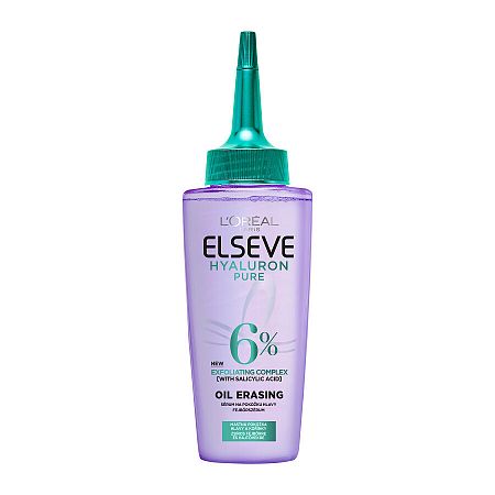 L'Oréal Paris Elseve Hyaluron Pure Oil Erasing Scalp Serum sérum s exfoliačním komplexem na mastnou pokožku hlavy 102 ml