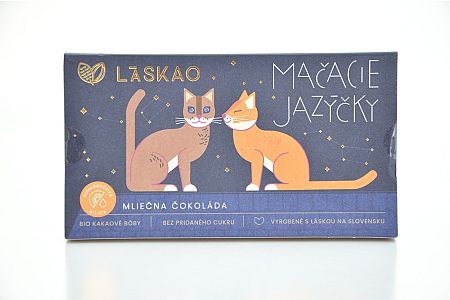 LÁSKAO Mačacie jazýčky s pomarančovou príchuťou 80 g