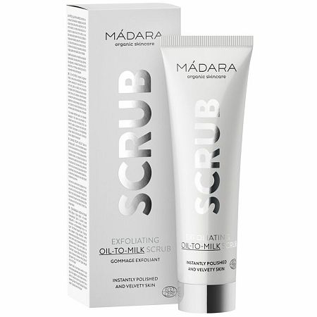 Madara Exfoliating Oil To Milk Scrub Hydrofilný pleťový peeling 60 ml