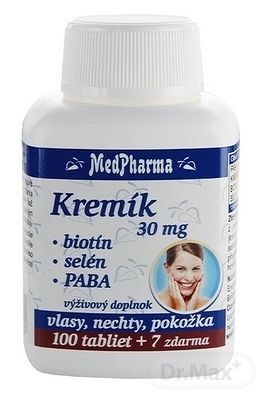 MedPharma Kremík 30 mg + Biotín + Selén + Paba 107 tabliet