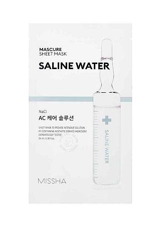 Missha Mascure Ac Care Solution Sheet Mask Saline Water Textílna maska so slanou vodou 27 ml