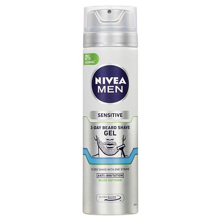 Nivea Men Sensitive gel na holení na 3denní strniště 200 ml