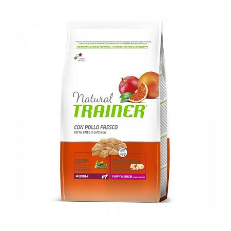 Nova Foods Trainer Natural Medium Puppy & Junior kuře 12 kg