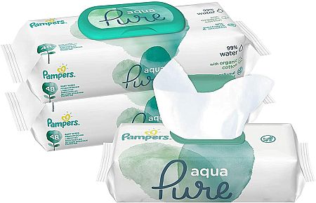 Pampers Harmonie Aqua vlhčené obrúsky 3 balenie = 144 obrúskov