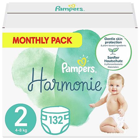 PAMPERS HARMONIE VEĽKOSŤ 2, 132KS 4-8KG