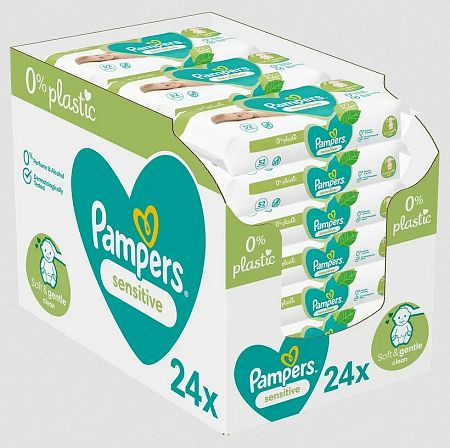 Pampers Sensitive Baby Detské Čistiace Obrúsky 24 x 52 ks 1248 ks