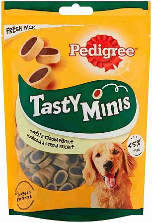 Pedigree Tasty Bites Cheese Bites so syrom a hovädzím 140 g