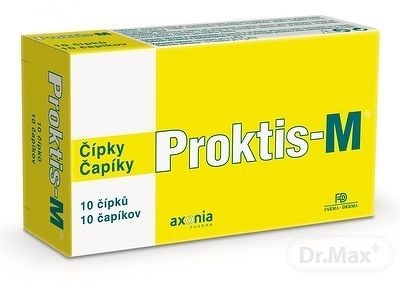 Proktis-M rektálne čapíky na hojenie rán s obsahom kyseliny hyalurónovej 1 x 10 ks