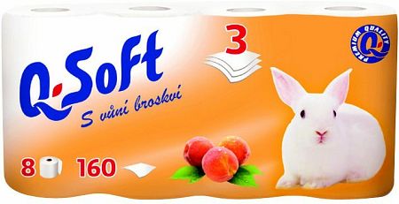 Q SOFT TOALETNY PAPIER 3VR BROSKYNA 8X160UTR