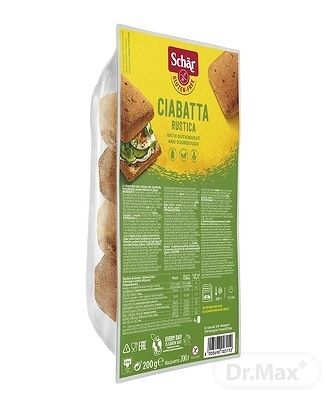 Schär Ciabatta rustica žemle bezgluténové predpečené celozrnné 4x50 g