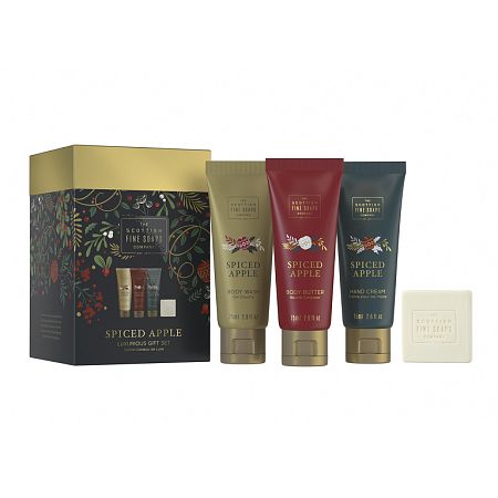 Scottish Fine Soaps Spiced Apple sprchový gél 75 ml + tuhé mydlo 40 g + krém na ruky 75 ml + telové maslo 75 ml