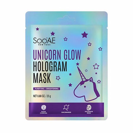 Soo'AE Čisticí a rozjasňující plátýnková maska Unicorn Glow 25 g