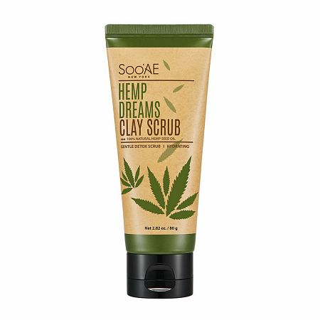 Soo'AE Jílový peeling Hemp Dreams Clay Scrub 80 g