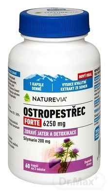 Swiss Pestrec mariánsky Forte 6250 mg 60 kapsúl