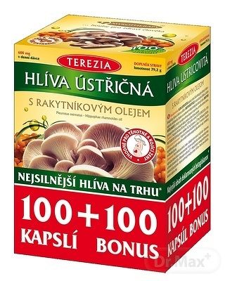 Terezia Company Hliva ustricová s rakytníkovým olejom 100 + 100 kapsúl