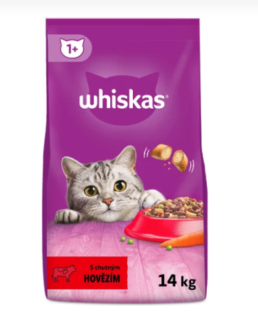 Whiskas Adult s hovädzím mäsom 14 kg