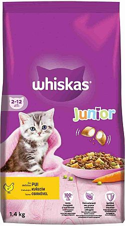 Whiskas Dry Junior s kuřecím 1,4 kg