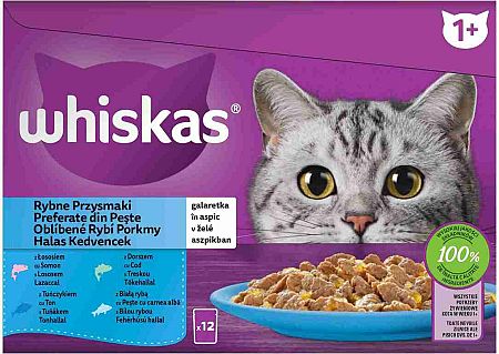 WHISKAS rybací výber v želé 12 x 85 g