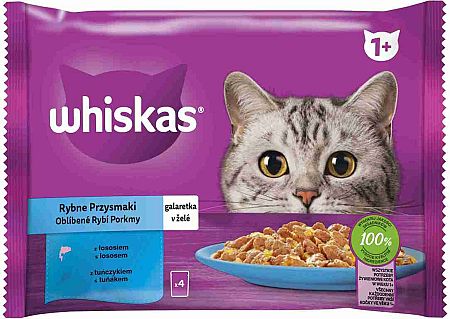 WHISKAS rybací výber v želé 4 x 85 g