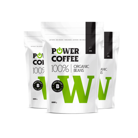 POWERLOGY Powerlogy Organic Coffee Strong 3 x 1000 g